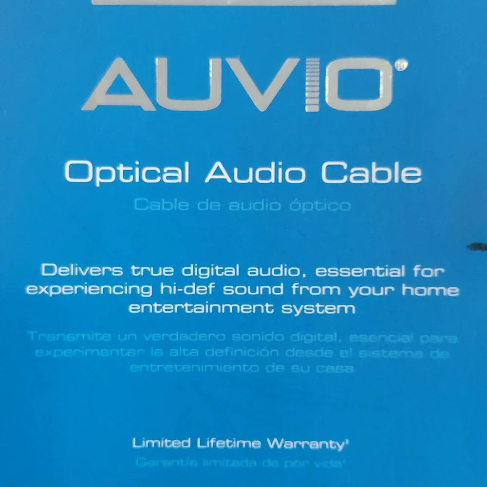 Optical Audio Cable by Auvio 3ft/91.4cm Length -New In Box